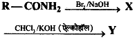 अभिक्रिया के अनुक्रम में x तथा Y