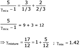 Two moles of an ideal gas with CP/CV = 5/3 are mixed with 3 moles of ...