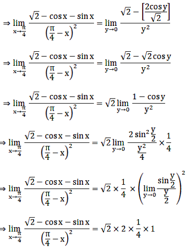 Evaluate The Following Limit Lim X 0 2 Cos X Sin X P 4 X 2 Sarthaks Econnect Largest Online Education Community