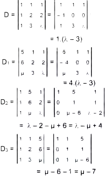 Let The Equation X Y Z 5 X 2y 2z 6 X 3y Lz M Have Infinite Solutions Then The Value Of L M Is Sarthaks Econnect Largest Online Education Community