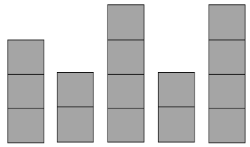 Snap cube stacks representing family size