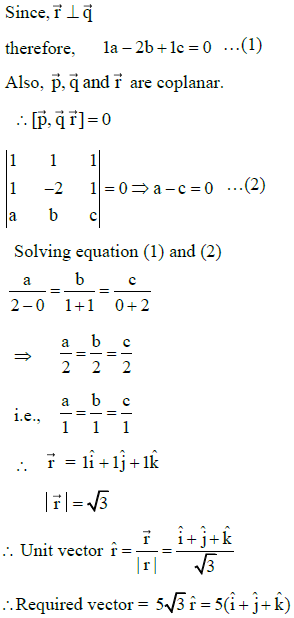 If Vector P I J K And Vector Q I 2j K Find A Vector Of Magnitude 5 3 Units Perpendicular Sarthaks Econnect Largest Online Education Community