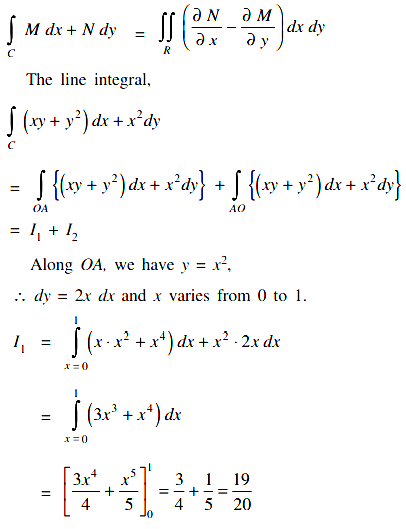 Verify Green S Theorem In The Plane For C Xy Y 2 Dx X 2dy Sarthaks Econnect Largest Online Education Community