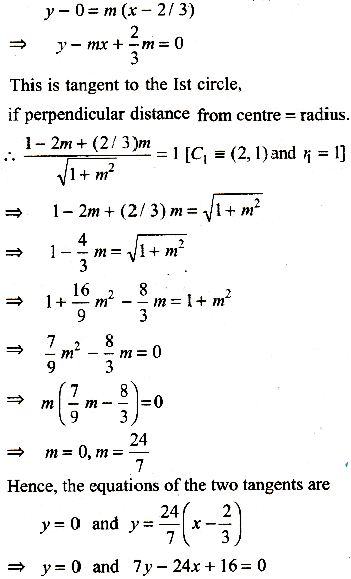 Find The Coordinates Of The Point At Which The Circles X 2 Y 2 4x 2y 4 0 And X 2 Y 2 12x 8y 36 0 Sarthaks Econnect Largest Online Education Community