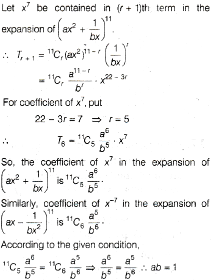 If The Coefficient Of X 7 In Ax 2 1 Bx 11 Equal To The Coefficient Of X 7 In Ax 1 Bx 2 11 Then A And B Satisfy The Relation Sarthaks Econnect Largest Online Education Community