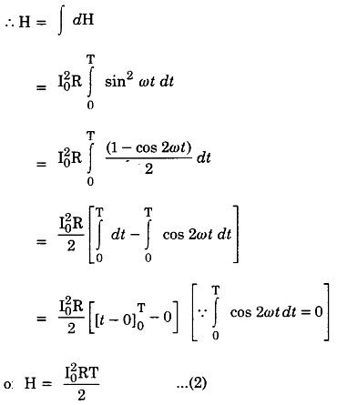 Total heat produced when the current is passed for time