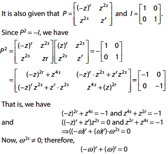 Let Z 1 3i 2 Where I 1 And R S 1 2 3 Let P Z R Z 2s Z 2s Z R And I Be The Identity Matrix Of