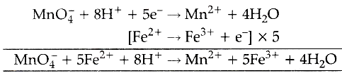 pyrolusite permanganate potassium ferrous balanced describe preparation chemical write sarthaks ore ferric