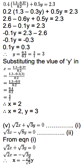 Solve The Following Pair Of Linear Equations By The Substitution Method I X Y 14 Sarthaks Econnect Largest Online Education Community