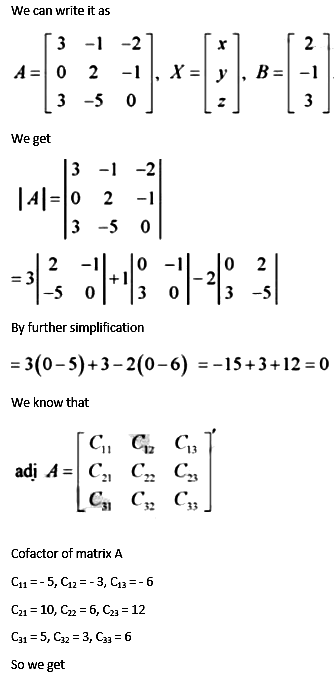 Show That Systems Of Equations Is Inconsistent 3x Y 2z 2 2y Z 1 3x 5y 3 Sarthaks Econnect Largest Online Education Community