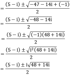 Solve The Quadratic Equation X 2 5 I X 18 I 0 Sarthaks Econnect Largest Online Education Community