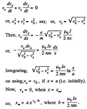 From the surface of a round wire of radius a carrying a direct current ...