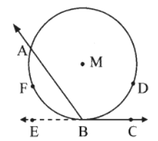 If an angle has its vertex on the circle, its one side touches the ...