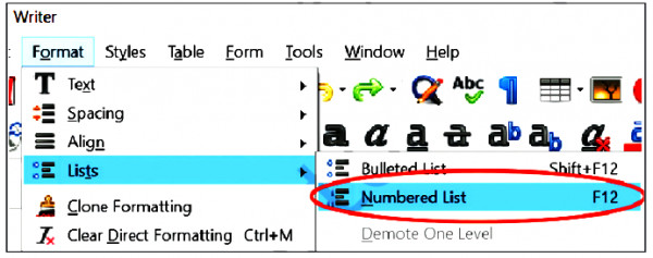 Creating Bulleted List