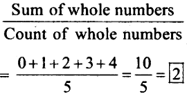 Find the mean of the first five whole numbers. - Sarthaks eConnect ...