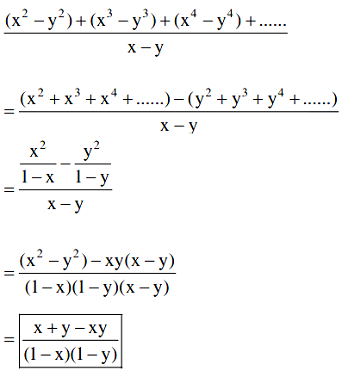 If X 1 Y 1 And X Y Then The Sum To Infinity Of The Following Series Sarthaks Econnect Largest Online Education Community