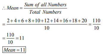 Find the mean of first 10 even natural numbers. - Sarthaks eConnect ...