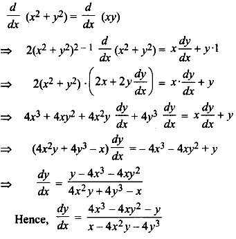 Find Dy Dx Of Following Functions I X 2 Y 2 2 Xy Sarthaks Econnect Largest Online Education Community