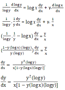 If Y A X A X Prove That Dy Dx Y 2 Log Y X 1 Y Log X Log Y Sarthaks Econnect Largest Online Education Community