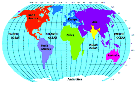 Examine the map and imagine that India is located in the Arctic Circle ...