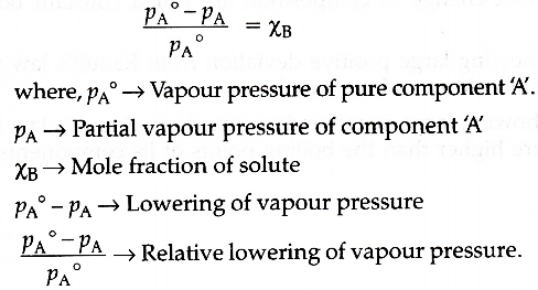 State Raoult S Law How Is It Formulated For Solutions Of Non Volatile Solutes Sarthaks Econnect Largest Online Education Community