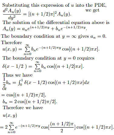 Find The Solution Of Uxx Uyy 0 Y 0 And 0 X 1 With Ux 0 Y U L Y 0 U X 0 D X 1 2 And U X 0 Sarthaks Econnect Largest Online Education Community