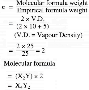 A Compound Made Up Of Two Elements X And Y Has An Empirical Formula X2y If The Atomic Weight Of X Is 10 And That Of Y Is 5 Sarthaks Econnect