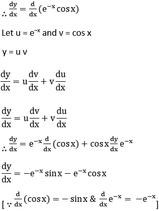 If Y E X Cos X Show That D 2y Dx 2 2e X Sin X Sarthaks Econnect Largest Online Education Community