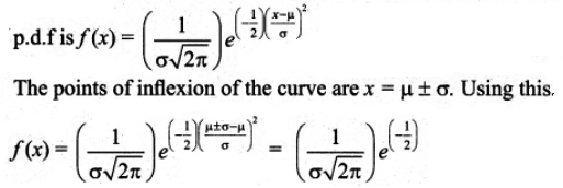 If X N µ S 2 The Maximum Probability At The Point Of Inflexion Of Normal Distribution Is A 1 2p E 1 2 Sarthaks Econnect Largest Online Education Community