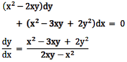 Solve The Following Differential Equations X 2 2xy Dy X 2 3xy 2y 2 Dx 0 Sarthaks Econnect Largest Online Education Community