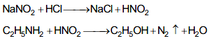 ethylamine on reaction