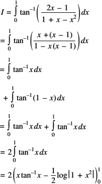 Evaluate Tan 1 2x 1 1 X X 2 Dx For X 0 1 Sarthaks Econnect Largest Online Education Community