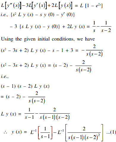 Solve Using Laplace Transform The Differential Equation D 2y Dx 2 3dy Dx 2y 1 E 2x Sarthaks Econnect Largest Online Education Community