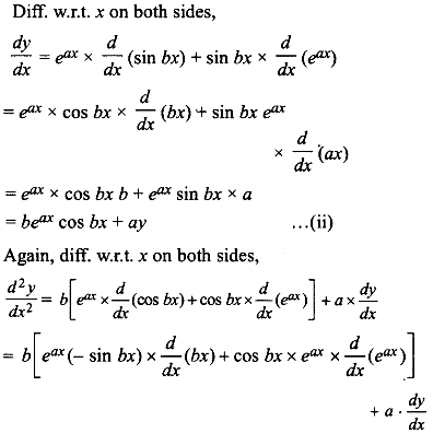 If Y E Ax Sin Bx Then Show That D 2y Dx 2 2a Dy Dx A 2 B 2 Y 0 Sarthaks Econnect Largest Online Education Community