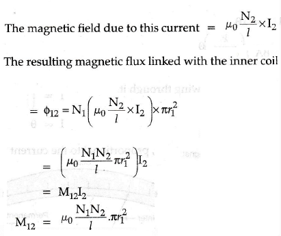 Obtain The Expression For The Mutual Inductance Of Two Long Co Axial Solenoids S1 And S2 Wound One Over The Other Each Of Length L Sarthaks Econnect Largest Online Education Community