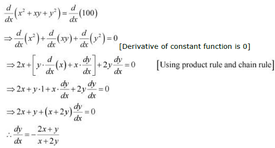 Find Dy Dx X 2 Xy Y 2 100 Sarthaks Econnect Largest Online Education Community