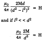 this equation can be used to find magnetic dipole of the magnet.