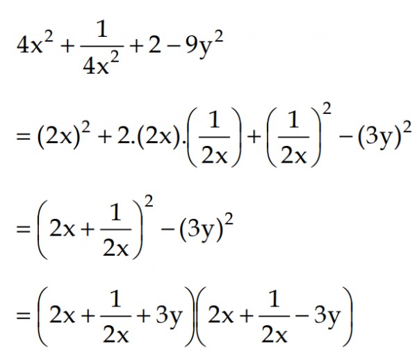 Factorise 4x 2 1 4x 2 2 9y 2 Sarthaks Econnect Largest Online Education Community