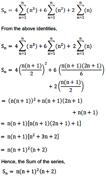 Find The Sum Of The Series Whose Nth Term Is Given By 4n 3 6n 2 2n Sarthaks Econnect Largest Online Education Community