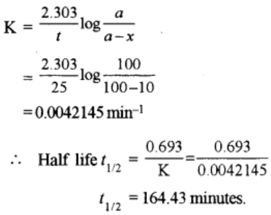 In A First Order Reaction 10 Of The Reactant Is Consumed In 25 Minutes Sarthaks Econnect Largest Online Education Community