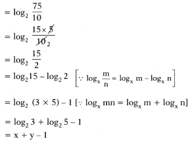 Evaluate Each Of The Following In Terms Of X And Y If It Is Given X Log2 3 And Y Log2 5 I Log2 15 Sarthaks Econnect Largest Online Education Community