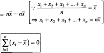 which is true for the sum of deviations from the mean