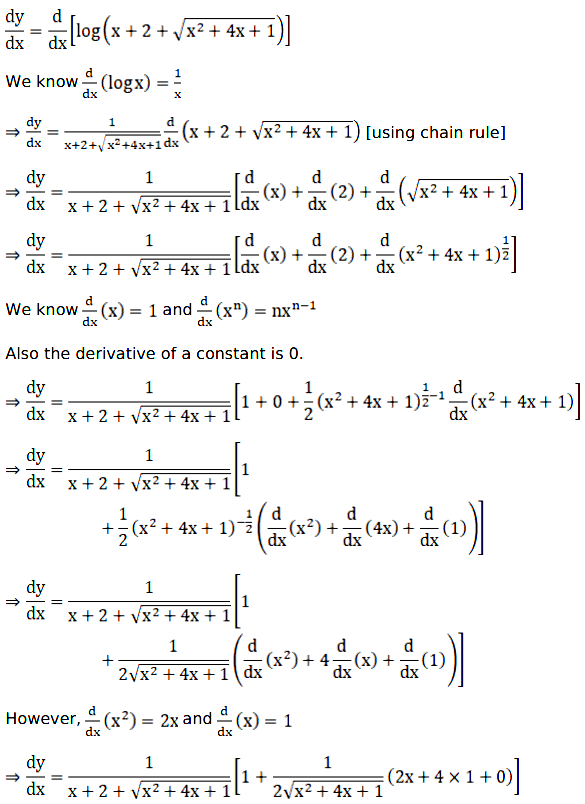 Differentiate The Following Functions With Respect To X Log X 2 X 2 4x 1 Sarthaks Econnect Largest Online Education Community