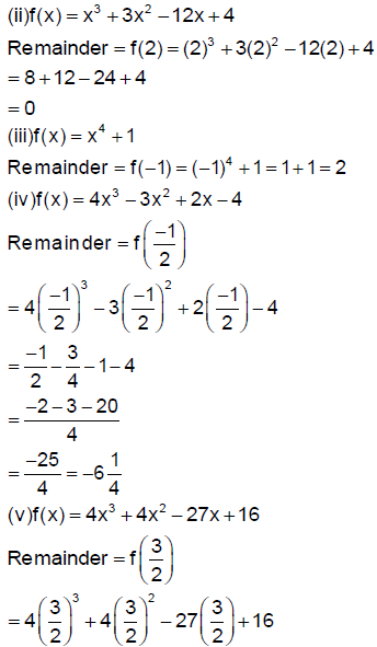 Find The Each Case The Remainder When I X 4 3x 2 2x 1 Is Divided By X 1 Sarthaks Econnect Largest Online Education Community