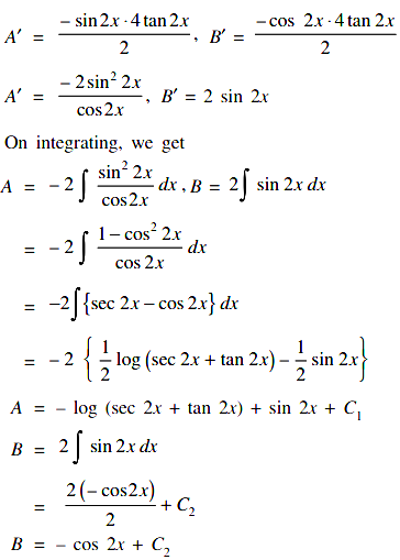 Solve By The Method Of Variation Of Parameters D 2y Dx Y Tan2x Sarthaks Econnect Largest Online Education Community