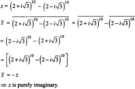 Show That I 2 I 3 10 2 I 3 10 Is Purely Imaginary Ii 19 7i 9 I 12 5i 7 6i 12 Sarthaks Econnect Largest Online Education Community