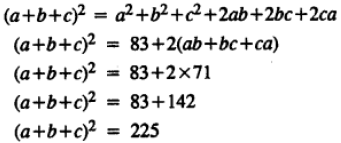 Find A B C If A 2 B 2 C 2 And Ab Ca 71 Sarthaks Econnect Largest Online Education Community