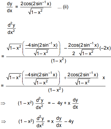 If Y Sin 2 Sin 1 X Show That 1 X 2 D 2y Dx 2 X Dy Dx 4y Sarthaks Econnect Largest Online Education Community