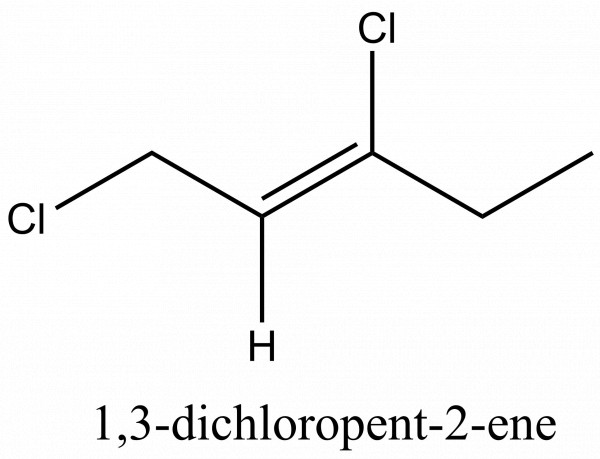 has two different groups attached to the terminal carbon of the double bond so it can show geometrical isomerism