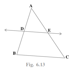 If A Line Intersects Sides Ab And Ac Of A Dabc At D And E Respectively Sarthaks Econnect Largest Online Education Community